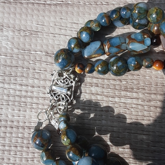 NWT Tigers Eye & Impression Jasper Sterling Silver - Picture 10 of 12